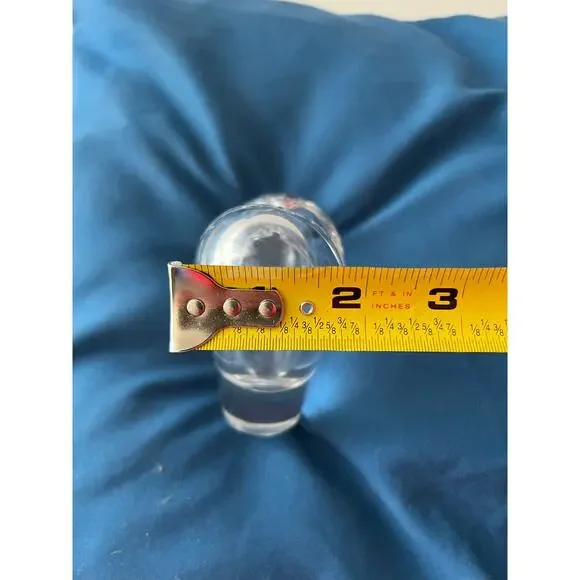 Simon Pearce Romance Vase, Hand Sculpted Heart Shape Clear Glass Form, Unsigned